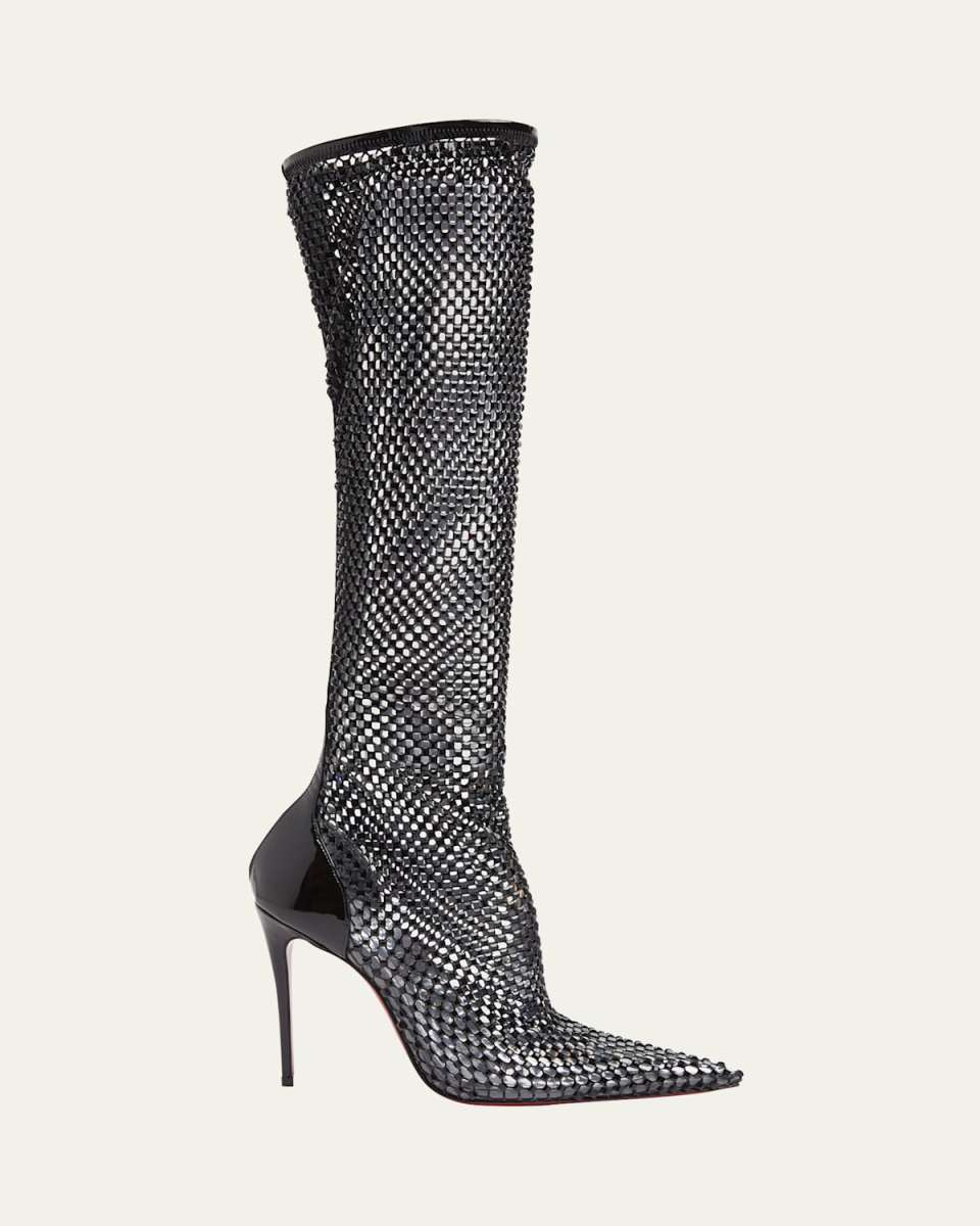 Kate Mesh Red Sole Stiletto Boots
